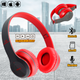 Беспроводные Bluetooth наушники с микрофоном Usams Wireless P47-BT5 складные, полноразмерные MP3, FM, microSD Red - изображение 1