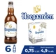 Упаковка пива HoeGaarden Witbier светлое нефильтрованное 4.9% 0.75 л x 6 шт (5410228158424) - изображение 1