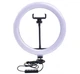 Кільцева LED лампа світлодіодна Ring Light USB 30см з тримачем смартфона та штативом 1м + Пульт Bluetooth + Мікрофон петлічка - зображення 6