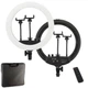 Кольцевая светодиодная лампа Ring Light SY-360 36см с двумя держателями телефона, пультом управления, сумкой + штатив 2м - изображение 2