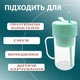 Чашка блендер A-Plus Juicer 420 ml склянка для смузі з трубочкою, зарядка від USB Зелений - зображення 6