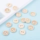 Пуговицы Деревянные на 2-отверстия Круглые со словом Handmade, Бежевый, 15х3мм, Отверстие 2мм, 100 шт - изображение 2