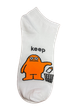 Набір коротких бавовняних шкарпеток з принтом Krazy Sox Funny Cotton Short 5 пар білі з написами та персонажами розмір 38–42 - зображення 5