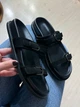 Шлепанцы женские Meideli 06-1 замшевые на платформе с пряжками 38 черные - изображение 3