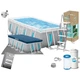 Каркасный бассейн Intex 26770 Prism ClearView Rectangular Pool, 400×200×122 см с прозрачными окнами, насосом, лестницей, тентом и подстилкой (IND-26770) - изображение 1