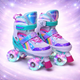 Детские ролики квады Scale Sports Rainbow Tiffany регулируемый размер 34–37 - изображение 1