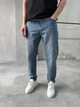 Мужские джинсы Difransel Slim Crop Fit 36 синие с потертостями - изображение 2