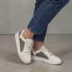 Кеды женские MYZ К-006 WHITE-GRAY весна лето осень из натуральной кожи и замши на платформе. Размер 41 - изображение 4