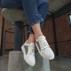 Кеды женские MYZ К-006 WHITE-GRAY весна лето осень из натуральной кожи и замши на платформе. Размер 41 - изображение 6