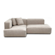 Угловой диван со спальным местом MeBelle CLASSY 280x130 раскладной для кухни-студии, бежевый велюр рогожка - изображение 2
