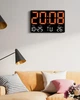 Часы Deepfox GH-0717 LED цифровые электронные настенные/настольные Будильник Дата Температура 25х17см оранжевый - изображение 13