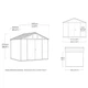 Садовий пластиковий будиночок Keter Stronghold Shed 10x8 Grey 260742 - изображение 9