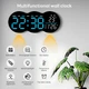 Годинник Deepfox YX-2808 LED цифровий електронний настінний/настільний Будильник Дата Температура 28х11,5см синій - зображення 8