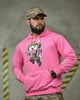 Худі мілітарі Faxis Kitty рожевий двонитка капюшон кишеня-кенгуру принт DTF XXL - зображення 3