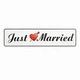Весільні номери на машину "Just Married", пластикові 11х52 см (NZ-05) - изображение 1