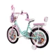 Детский велосипед 18" CORSO EMILY 2-х колесный для детей 6-8 лет рост 110-140 см с ручными и ножным тормозами и дополнительными колесами багажником корзиной звонок для девочки голубой - изображение 8