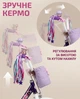 Детский велосипед 12" CORSO EMILY 2-х колесный для детей 3-4 года рост 80-100 смс ручными и ножным тормозами и дополнительными колесами багажником корзиной звонок для девочки фиолетовий - изображение 5