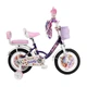 Детский велосипед Corso Emily 14" дюймов 2-х колесный для детей 4-5 лет рост: 90-105 см с корзинкой ручным и ножным тормозом звонком багажником для девочки фиолетовый - изображение 7