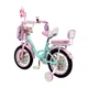 Велосипед Corso Emily 14" для детей 4-5 лет рост 90-105 см стальная рама, с ручным и ножной тормозом, корзинкой, багажником и украшениями для девочки голубой - изображение 9