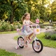Велосипед Corso Emily 12 дюймов 2-х колесный для детей 3-4 года рост: 80-100 см с ручным и ножным тормозом, корзинкой и дополнительными колесами для девочки розовый - изображение 6