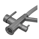 Смеситель для кухни с силиконовым изливом Zerix FUL-021 Graphite Refl.Gray из нерж. стали SUS304 с выходом для пит.воды (ZX6000) - изображение 5