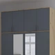 Антресоль висока Doros Ронді Дуб Артизан/Графіт 4 ДСП 160х52х65 (DRS-011907) - зображення 1