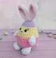 Пасхальный декор вязаная игрушка Пасхальный кролик-яйцо, 17 см, радужный - изображение 2