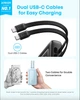 Павербанк Anker Zolo A110M 20000mAh 45W Fast Charge PD с двумя встроенными кабелями USB-C, дисплей, быстрая зарядка Белый - изображение 3