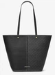 Сумка Michael Kors Flora Large Signature Logo and Leather Tote Bag Black - зображення 1