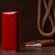 Кошелек женский из экокожи гладкий KIVI 19078 Малиновый - изображение 8