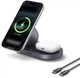 Бездротовий зарядний пристрій UGREEN Qi2 15W Wireless Charger 2-in-1 MagSafe Fast Charging Stand для iPhone - зображення 1