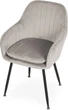 Krzesło welurowe ModernHome by Multistore Jasno-szare TH-DC-4 (5905817011742) - obraz 3