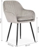 Krzesło welurowe ModernHome by Multistore Jasno-szare TH-DC-4 (5905817011742) - obraz 9