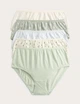 Набор хлопковых трусиков Marks&Spencer миди High rise shorts 20(48) 5 шт soft green 0222 - изображение 1
