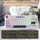 Беспроводная Клавиатура ATTACK SHARK X86 White с АЛЮМИНИЕВЫМ Корпусом. 2,4 ГГц/Bluetooth/кабель. Hot-Swap. Аккумулятор 4000 мАч. RGB-подсветка. Свитчи Matcha - изображение 7