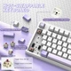 Клавиатура Attack Shark X87 White-Purple Беcпроводная Игровая Механичиская. 2.4G/Bluetooth/Кабель. Батарея 4000mAh. 80%. TKL. Strawberry Switch - изображение 5