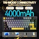 Беспроводная Клавиатура ATTACK SHARK X86 Black-Yellow с АЛЮМИНИЕВЫМ Корпусом. 2,4 ГГц/Bluetooth/кабель. Hot-Swap. Аккумулятор 4000 мАч. RGB-подсветка. Свитчи Matcha - изображение 7