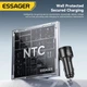 Автомобильное зарядное устройство 140W Essager LED-дисплей два порта USB-A+Type C быстрая зарядка для ноутбука QC3.0+PD3.1 зарядка в прикрыватель авто 12V-24V (ES-CC19) Black - изображение 7