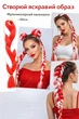 Канекалон мультиколір Jumbo Braid Р04 коса60см кольори: червоний, білий - зображення 3