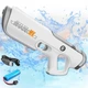 Водный пистолет электрический MHZ Shark 39 см. Бластер аккумуляторный с автоматическим набором воды, USB заряд - изображение 6