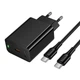 Зарядное устройство с быстрой зарядкой и кабелем C to C 60W HOCO CS93A PD 20W Type-C - изображение 3