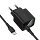 Зарядное устройство с быстрой зарядкой, кабелем C to C 60W и дисплеем HOCO CS82A PD 20W Type-C - изображение 5