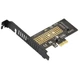 Адаптер перехідник PCI-E на M.2 NVMe SSD накопичувач, слот X4 X8 X16, з планкою кріплення, ключ M Key - зображення 1