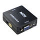 Переходник HDMI VGA с аудиовыходом F&D 3.5 мм и питанием F D Черный 284969 03 AT3 - изображение 1