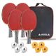 Набор для настольного тенниса Joola Team School 4 Bats 8 Balls Red/Black (1073-930798) - изображение 1