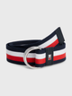 Ремінь Tommy Hilfiger Equestrian Global Stripe пояс кежуал повсякденний бавовняний темно синій W33 - изображение 1
