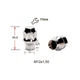 Гайка колісна A411445 ЄМ Cr M12X1,5 Хром висота 36,6 мм Конус з носиком (D=15,5мм), закр., ключ 19мм - зображення 1