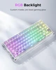 Клавіатура Бездротова Gravastar Mercury K1 White Lite Прозора Ігрова Механічна. 2.4G/Bluetooth/Кабель. Hot-Swap. Батарея 4000mAh. RGB Підсвічування Корпусу. Kailh Cherry Pink - зображення 7