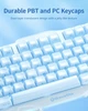 Клавиатура Беспроводная Gravastar Mercury K1 Ice Blue Игровая Механическая. 2.4G/Bluetooth/Кабель. АЛЮМИНИЕВЫЙ Корпус. Hot-Swap. Батарея 8000mAh. RGB Подсветка Корпуса. Kailh Cherry Pink -COPY- - изображение 5