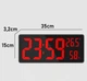 Годинник Deepfox DS-3808L gaosiio LED цифровий електронний настінний/настільний Будильник Дата Температура Вологість 35х15см червоний - зображення 9